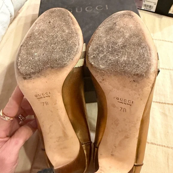 Gucci Gold Women's Heels size 7 - Picture 6 of 7